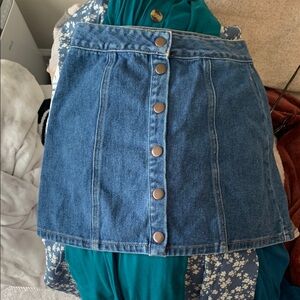 Brandy Melville Blue Mini A-Line Skirt